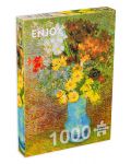 Puzzle Enjoy de 1000 de piese - Vaza cu margarete si anemone - 1t